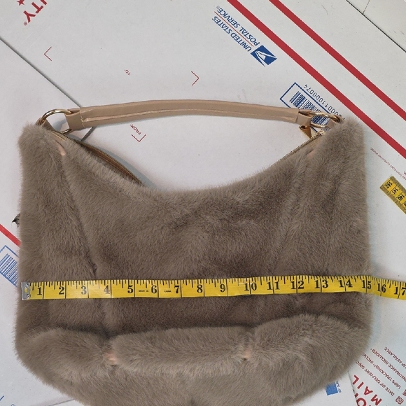 NEW Faux Fur brown shoulder bag - Picture 5 of 9